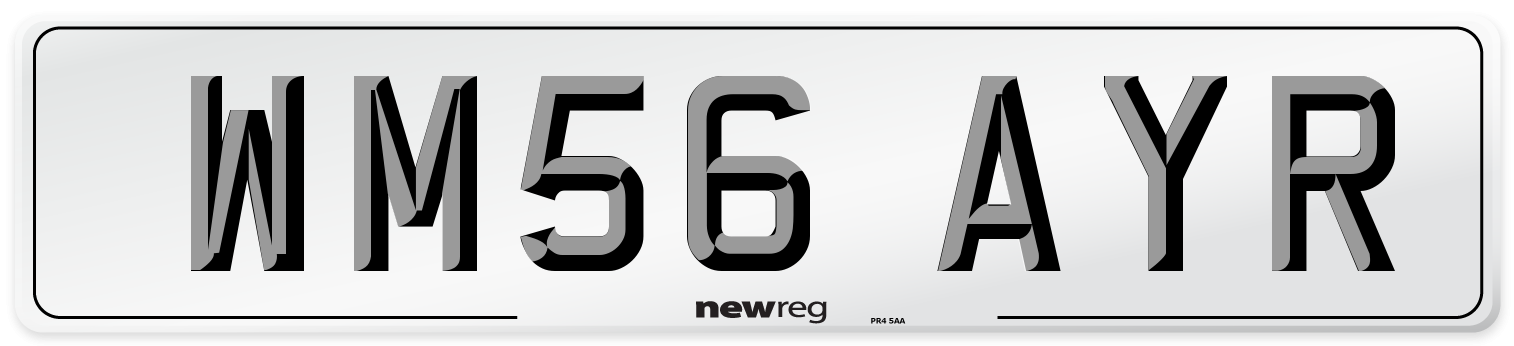 WM56 AYR Number Plate from New Reg